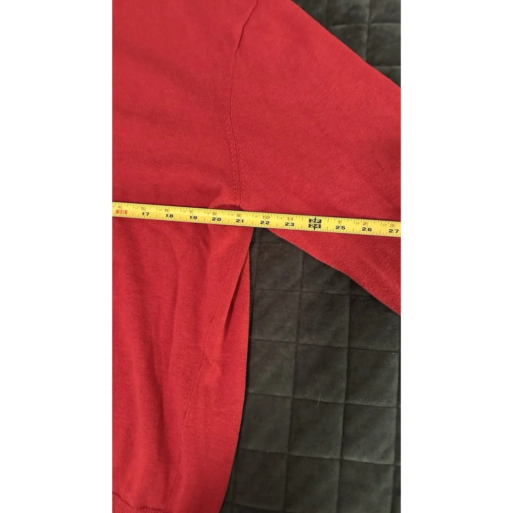 Jos. A. Bank Mens Quarter Zip Pullover Extra Large (XL) Red Classic